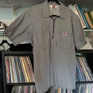 Men's Black and White Striped Ben Davis